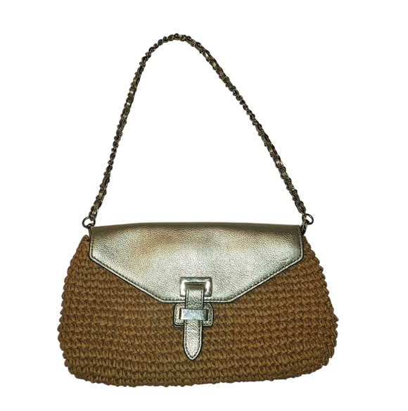 Michael Kors Straw/Leather Bag - Picture 3 of 5